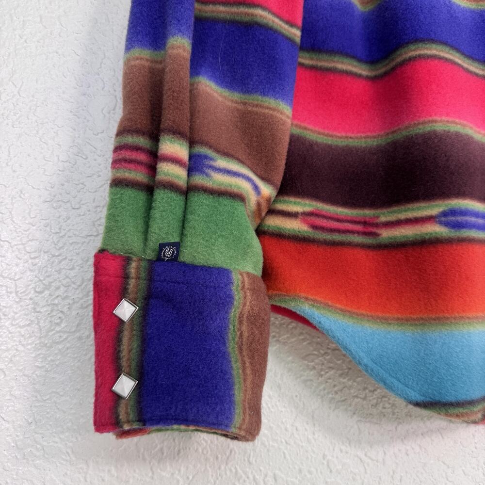 Rockmount Ranch Wear Shirt Womens Small Serape Stripe Fleece Western Snap USA - Picture 7 of 10